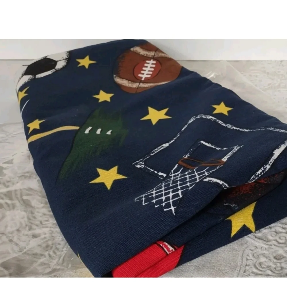 Sports Theme Canvas Shower Curtain 70 X 72